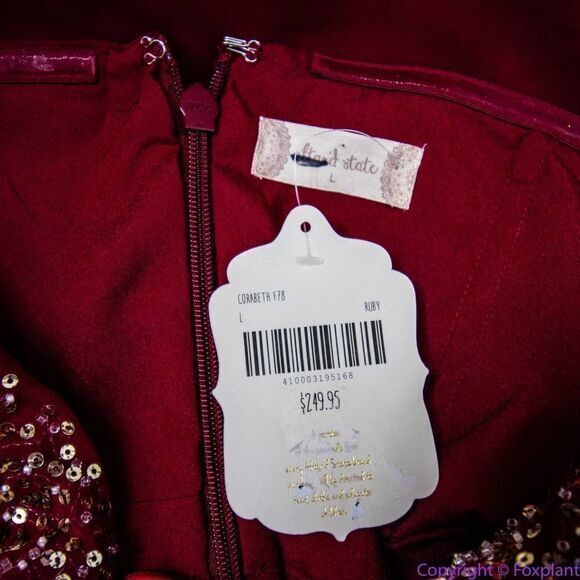 NEW Altar'd State red sequin maxi formal‎ dress, size L - Picture 12 of 16